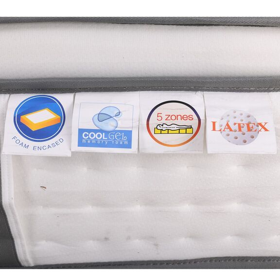 Στρωμα Pocket Spring 5-Zone gel Memory Foam + Latex, Μονής Όψης (2)