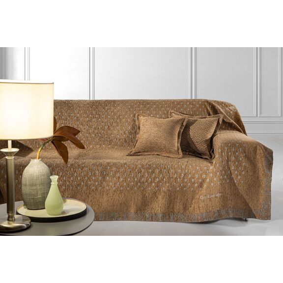 Ριχτάρι 2θέσιου Καναπέ Intima Cocoa 170x250 guy Laroche Camel 50% Cotton -50% Chenille