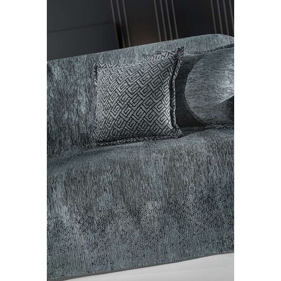 Ριχτάρι Nobel Anthracite 4θέσιος 180χ350 guy Laroche  37% Cotton-21%polyester-42% Acrylic