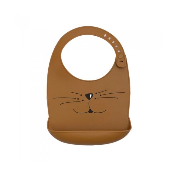 Σαλιάρα Σιλικόνης cat Σοκολά της Trois Kilos Sept