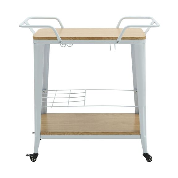 Relix Trolley bar-pro Μέταλλο Βαφή Άσπρο, mdf Απόχρωση Φυσικό