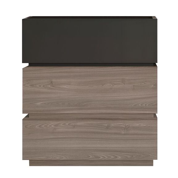 Vanity Συρταριέρα 3 Συρτάρια Αποχρώσεων Sonoma oak & Grey, με Αποσπώμενα Χρωματικά Μέρη