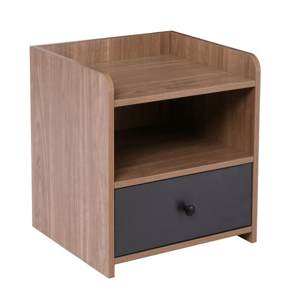 Orient Κομοδίνο με 1 Συρτάρι, Απόχρωση Sonoma oak-Grey