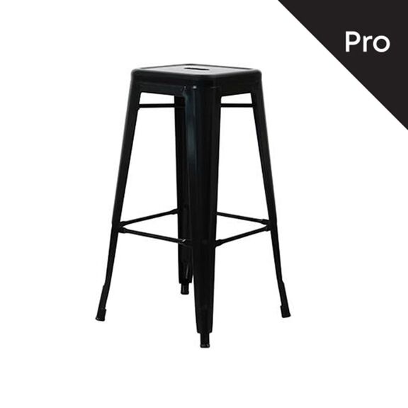Relix Σκαμπό bar-Pro, Στοιβαζόμενο, Μέταλλο Βαφή Μαύρο