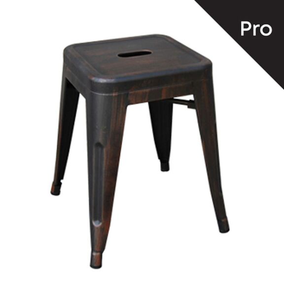 Relix Σκαμπό-Pro, Στοιβαζόμενο, Μέταλλο Βαφή Antique Black