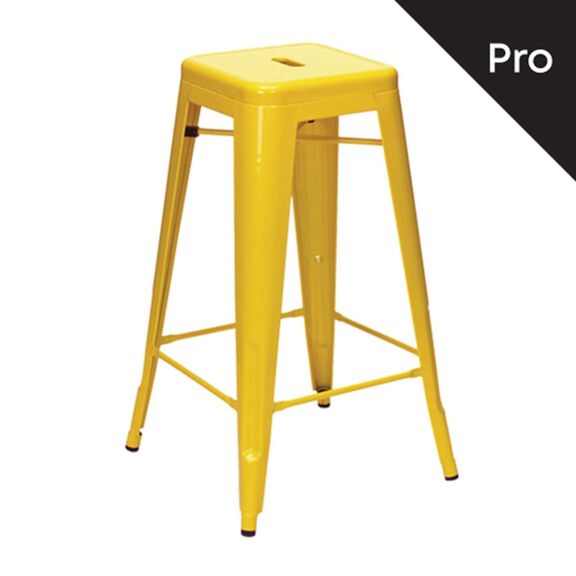 Relix Σκαμπό bar-Pro, Στοιβαζόμενο, Μέταλλο Βαφή Κίτρινο