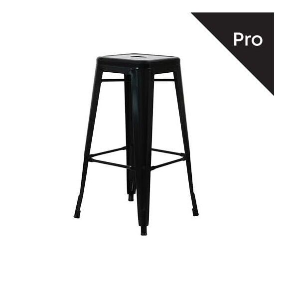 Relix Σκαμπό bar-Pro, Στοιβαζόμενο, Μέταλλο Βαφή Μαύρο