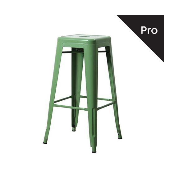 Relix Σκαμπό bar-Pro, Στοιβαζόμενο, Μέταλλο Βαφή Πράσινο
