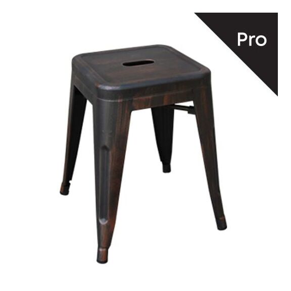 Relix Σκαμπό-Pro, Στοιβαζόμενο, Μέταλλο Βαφή Antique Black
