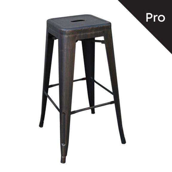 Relix Σκαμπό bar-pro H.67cm, Στοιβαζόμενο, Μέταλλο Βαφή Antique Black