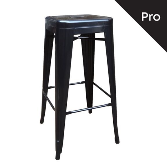 Relix Σκαμπό bar-pro H.67cm, Στοιβαζόμενο, Μέταλλο Βαφή Μαύρο