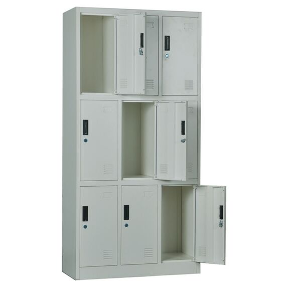 Locker 9 Θέσεων Φοριαμός - Ερμάριο, Μέταλλο Βαφή Γκρι