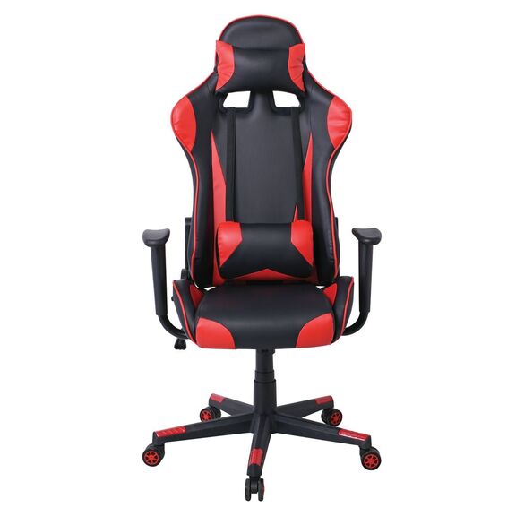 Bf8050 Gaming Πολυθρόνα Γραφείου, Ανάκλιση Πλάτης έως 90°, pu Μαύρο - Κόκκινο