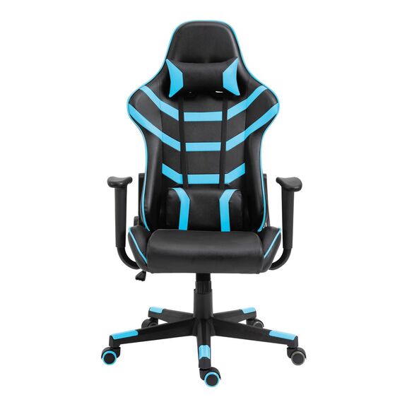 Bf9050 Gaming Πολυθρόνα Γραφείου, Ανάκλιση Πλάτης έως 90°, pu Μαύρο - Μπλε