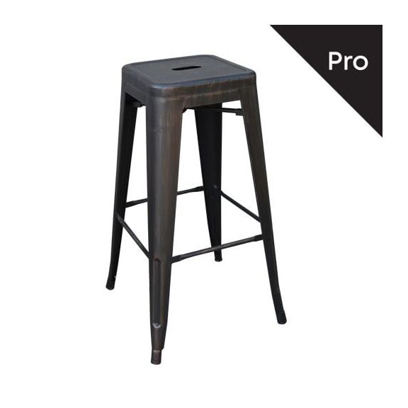 Relix Σκαμπό bar-pro H.67cm, Στοιβαζόμενο, Μέταλλο Βαφή Antique Black