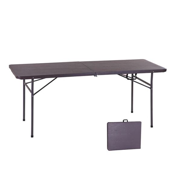 Blow Τραπέζι Συνεδρίου - Catering Πτυσσόμενο (Βαλίτσα), Hdpe Καρυδί