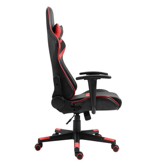 Bf9050 Gaming Πολυθρόνα Γραφείου, Ανάκλιση Πλάτης έως 90°, pu Μαύρο - Κόκκινο