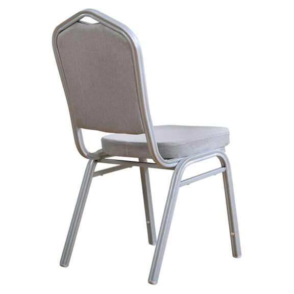 Hilton Καρέκλα Μέταλλο Βαφή Silver, Ύφασμα Γκρι
