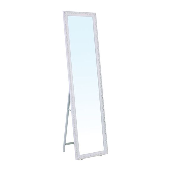 Mirror Καθρέπτης Δαπέδου Τοίχου Ξύλινος Antique White