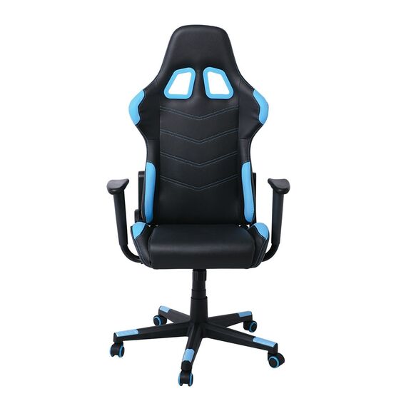 Bf9150 Gaming Πολυθρόνα Γραφείου, Ανάκλιση Πλάτης έως 90°, pu Μαύρο - Μπλε