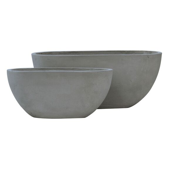 Flower pot-4  set 2 Τεμαχίων Cement Grey