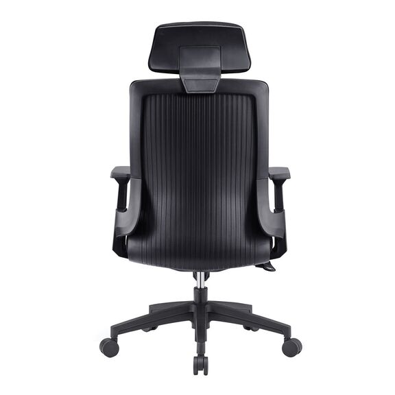 Bf8900 Πολυθρόνα Γραφείου Διευθυντή, Mesh Μαύρο, Ύφασμα Μαύρο