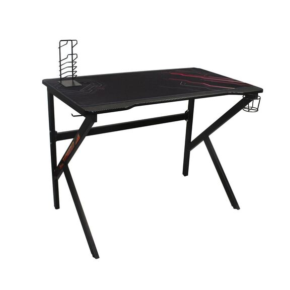 Gaming Γραφείο 100x60cm Μέταλλο Βαφή Μαύρο