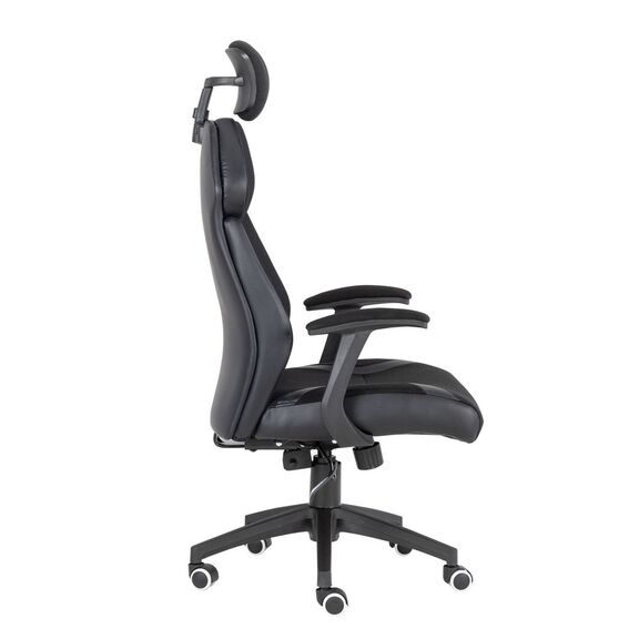Bf8300 Πολυθρόνα Γραφείου Διευθυντή, Microfiber Μαύρο pu Μαύρο