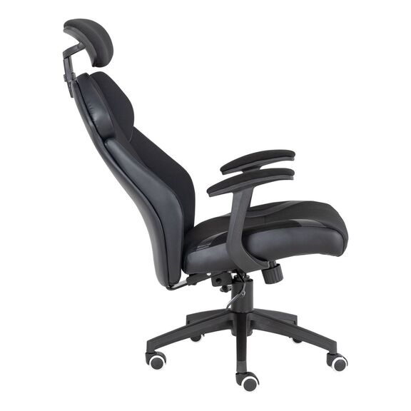 Bf8300 Πολυθρόνα Γραφείου Διευθυντή, Microfiber Μαύρο pu Μαύρο