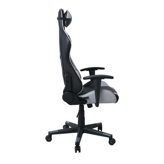 Bf8000 Gaming Πολυθρόνα Γραφείου, Ανάκλιση Πλάτης έως 90°, pvc Μαύρο - Γκρι