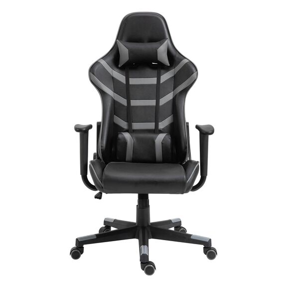 Bf9050 Gaming Πολυθρόνα Γραφείου, Ανάκλιση Πλάτης έως 90°, pu Μαύρο - Γκρι