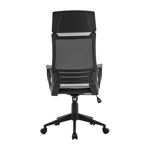 Bf2500 Πολυθρόνα Γραφείου Διευθυντή Mesh Μαύρο - pu Μαύρο