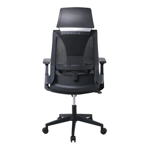 Bf8750 Πολυθρόνα Γραφείου Διευθυντή, Mesh Γκρι, Ύφασμα Γκρι