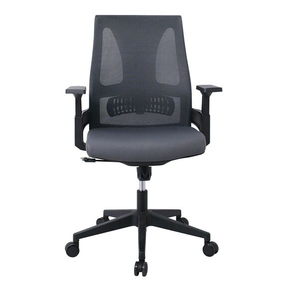 Bf8760 Πολυθρόνα Γραφείου, Mesh Γκρι, Ύφασμα Γκρι
