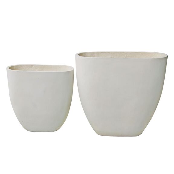 Flower pot-14 set 2 Τεμαχίων Απόχρωση Milk White