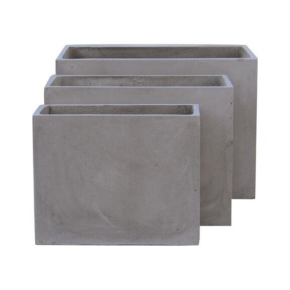 Flower pot-2  set 3 Τεμαχίων Cement Grey
