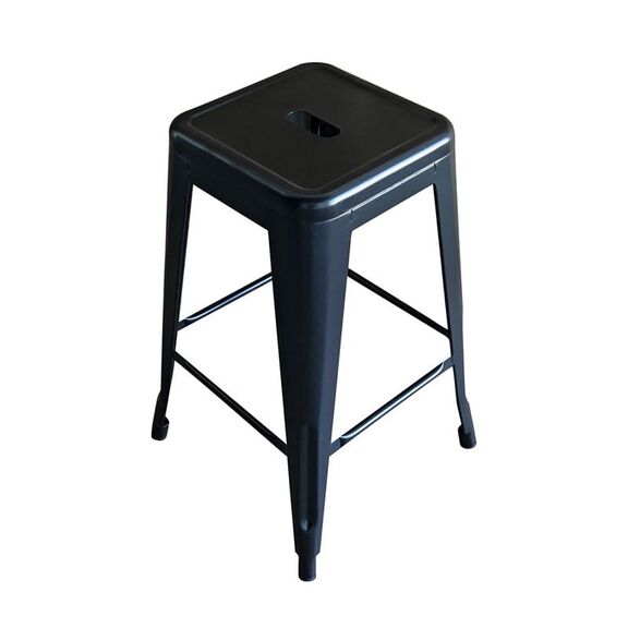 Relix Σκαμπό bar H.65cm, Στοιβαζόμενο, Μέταλλο Βαφή Μαύρο