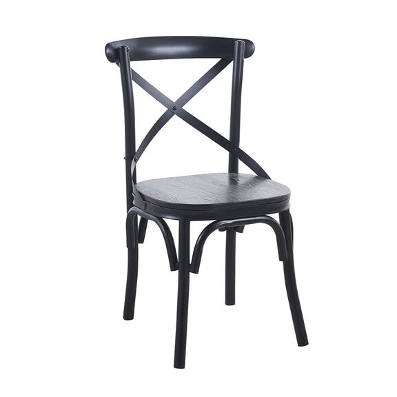 Marlin Wood Καρέκλα Dark Oak, Μέταλλο Βαφή Μαύρο