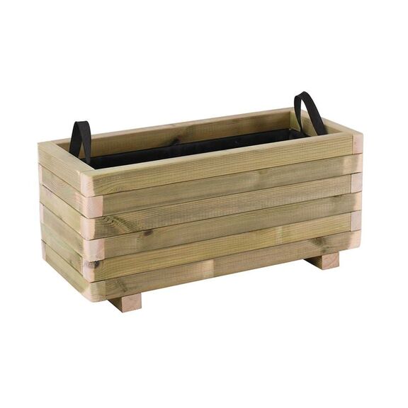 Flower pot Wood Ζαρντινιέρα, Εμποτισμού Pine, Απόχρωση Φυσικό, 70x30x32cm