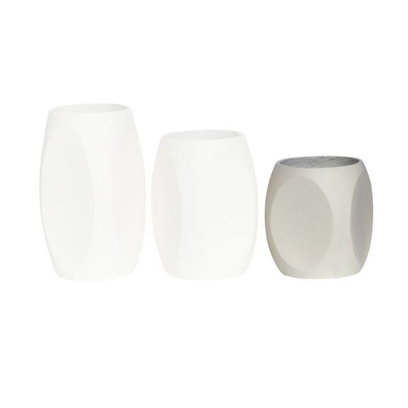 Vase-4 Βάζο Cement, Απόχρωση Beige Φ33x40cm
