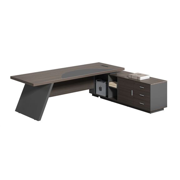 Master Γραφείο Δεξιά Γωνία, Απόχρωση Grey Walnut