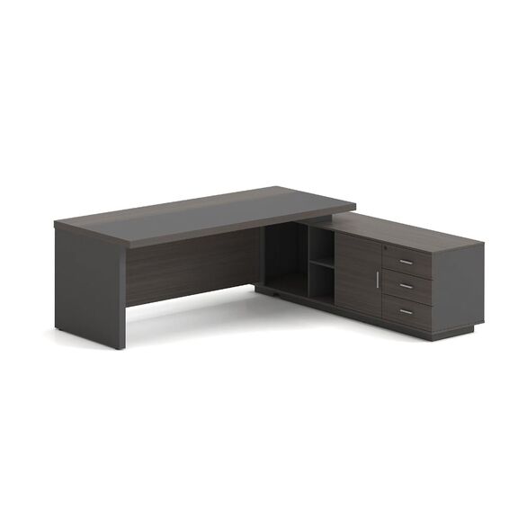 Vip Γραφείο Δεξιά Γωνία, Απόχρωση Grey Walnut