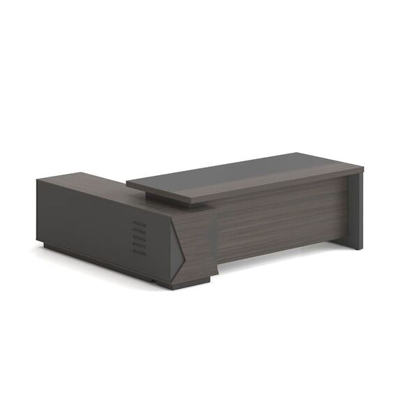 Vip Γραφείο Δεξιά Γωνία, Απόχρωση Grey Walnut