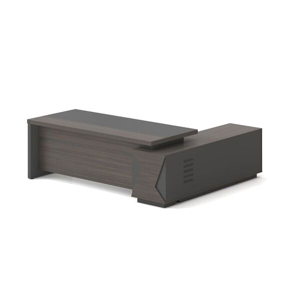 Vip Γραφείο Αριστερή Γωνία, Απόχρωση Grey Walnut