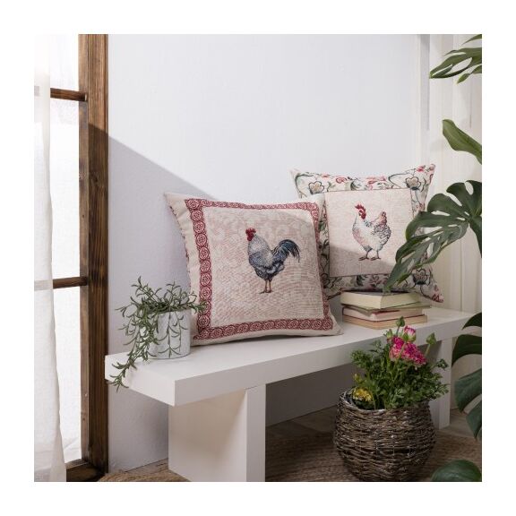 Μαξιλαροθήκη Rooster - 45x45cm με Γέμιση