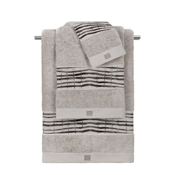 Σετ 3τμχ Πετσέτες Azzam Wenge - Silver guy Laroche  100% Cotton 500 Gr/m 2