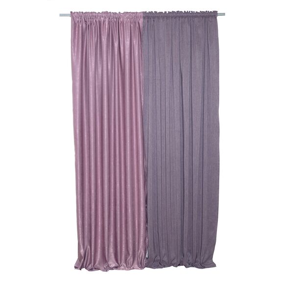 Κουρτίνα με Τρέσα 140x270 Duplo 354 Lilac