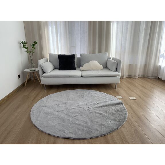 Χαλί Ροτόντα Φ160 Γουνάκι Felicity Silver Grey