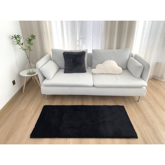 Χαλί 133x190 Γουνάκι Felicity Black