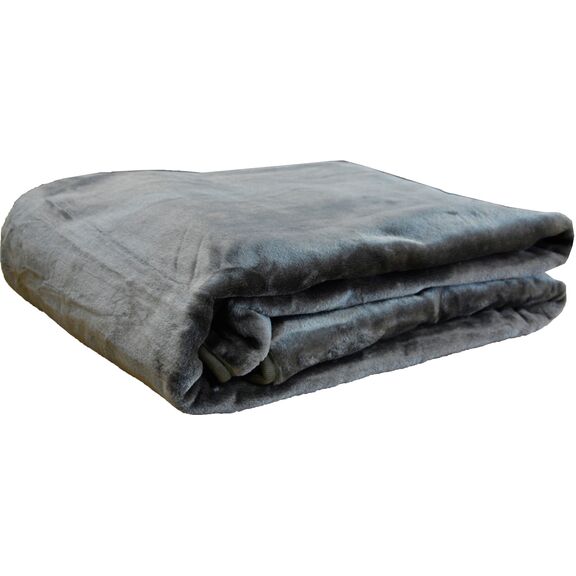 Κουβέρτα Βελουτέ Υπέρδιπλη 220x240 5 Anthracite